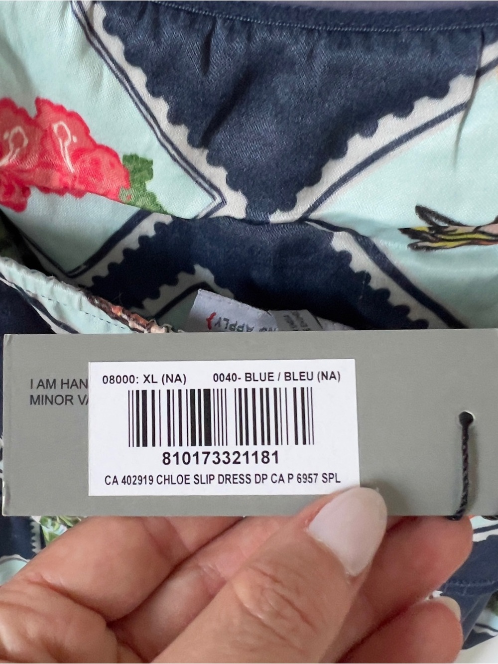 Anthropologie Conditions Apply Chloe Maxi Slip Dress in Blue NWT - Picture 5 of 5